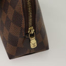 LOUIS VUITTON Damier Ebene Pochette Cosmetic PM Pouch N47516 LV Auth 132638-8