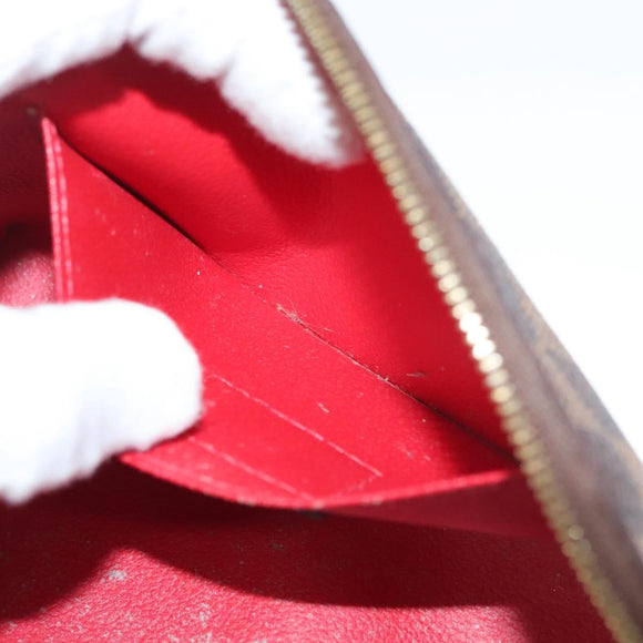 LOUIS VUITTON Damier Ebene Pochette Cosmetic PM Pouch N47516 LV Auth 132638