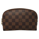 LOUIS VUITTON Damier Ebene Pochette Cosmetic PM Pouch N47516 LV Auth 132638-13