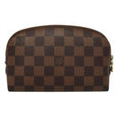 LOUIS VUITTON Damier Ebene Pochette Cosmetic PM Pouch N47516 LV Auth 132638-2