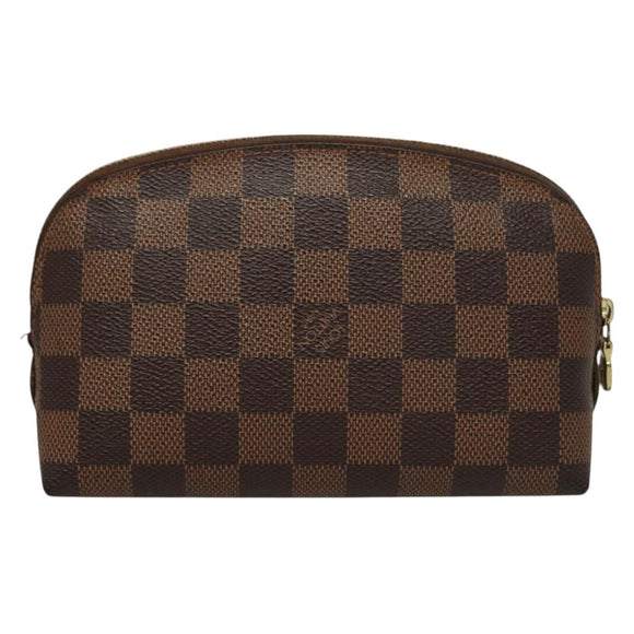 LOUIS VUITTON Damier Ebene Pochette Cosmetic PM Pouch N47516 LV Auth 132638
