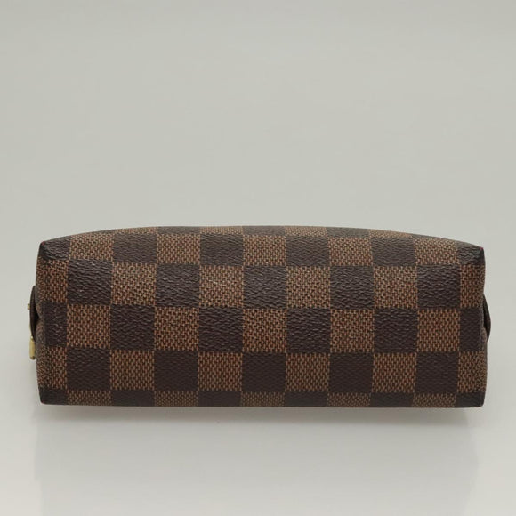 LOUIS VUITTON Damier Ebene Pochette Cosmetic PM Pouch N47516 LV Auth 132638