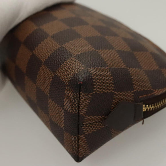 LOUIS VUITTON Damier Ebene Pochette Cosmetic PM Pouch N47516 LV Auth 132638