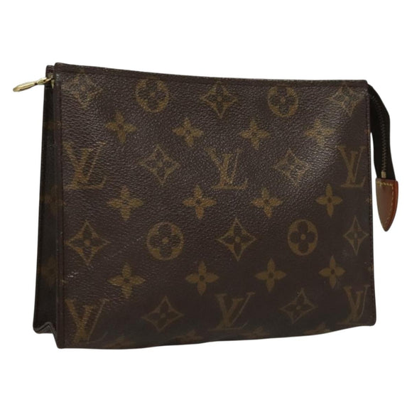 LOUIS VUITTON Monogram Poche Toilette 19 Pouch M47544 LV Auth 132654