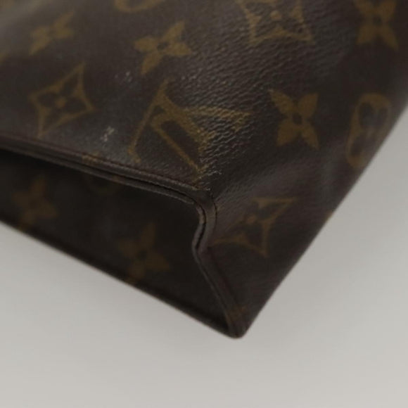 LOUIS VUITTON Monogram Poche Toilette 19 Pouch M47544 LV Auth 132654