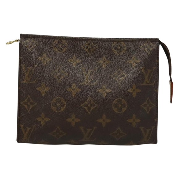 LOUIS VUITTON Monogram Poche Toilette 19 Pouch M47544 LV Auth 132654