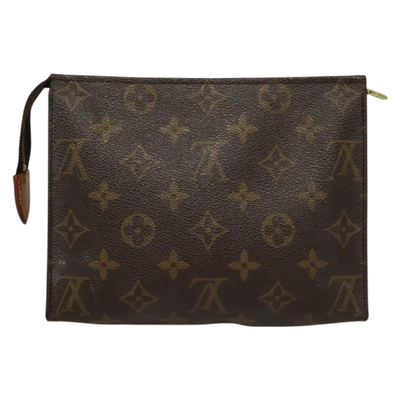 LOUIS VUITTON Monogram Poche Toilette 19 Pouch M47544 LV Auth 132654