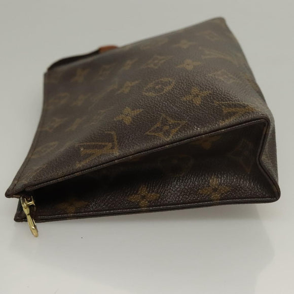 LOUIS VUITTON Monogram Poche Toilette 19 Pouch M47544 LV Auth 132654