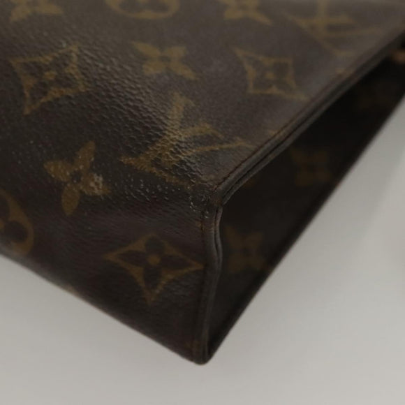 LOUIS VUITTON Monogram Poche Toilette 19 Pouch M47544 LV Auth 132654