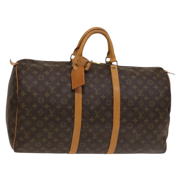 LOUIS VUITTON Monogram Keepall 55 Boston Bag M41424 LV Auth 132676