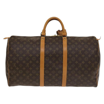 LOUIS VUITTON Monogram Keepall 55 Boston Bag M41424 LV Auth 132676 - 0