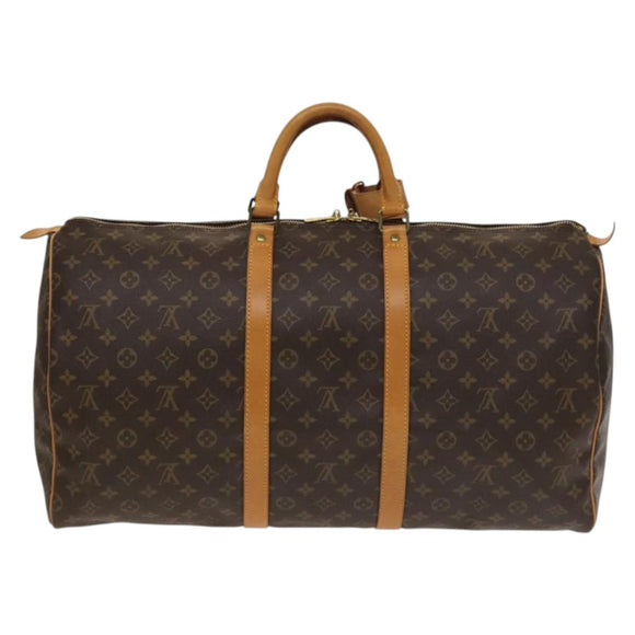 LOUIS VUITTON Monogram Keepall 55 Boston Bag M41424 LV Auth 132676