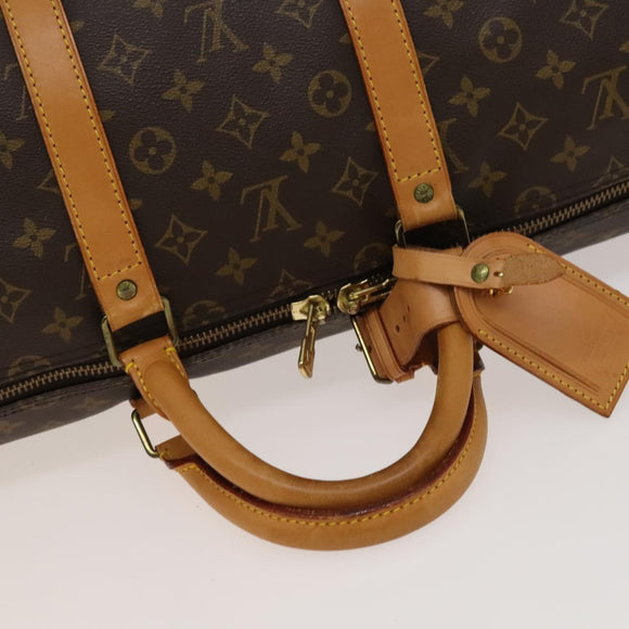 LOUIS VUITTON Monogram Keepall 55 Boston Bag M41424 LV Auth 132676