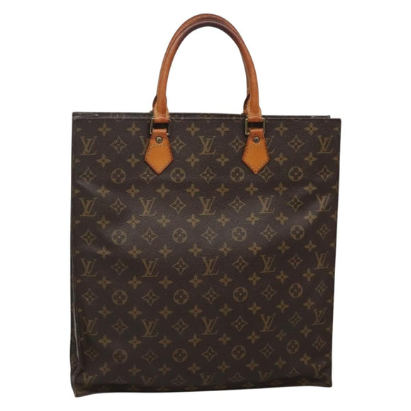 LOUIS VUITTON Monogram Sac Plat Hand Bag M51140 LV Auth 132679