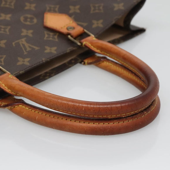 LOUIS VUITTON Monogram Sac Plat Hand Bag M51140 LV Auth 132679