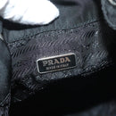 PRADA Hand Bag Nylon Black Gold Auth 132686V-18