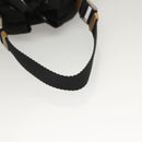 PRADA Hand Bag Nylon Black Gold Auth 132686V-7