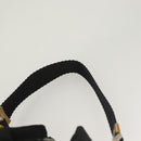 PRADA Hand Bag Nylon Black Gold Auth 132686V-8