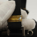 PRADA Hand Bag Nylon Black Gold Auth 132686V-9