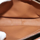 CELINE Macadam Canvas Shoulder Bag PVC Leather Brown Gold Auth 132689-11