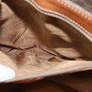 CELINE Macadam Canvas Shoulder Bag PVC Leather Brown Gold Auth 132689-20