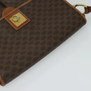 CELINE Macadam Canvas Shoulder Bag PVC Leather Brown Gold Auth 132689-6