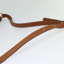 CELINE Macadam Canvas Shoulder Bag PVC Leather Brown Gold Auth 132689-7