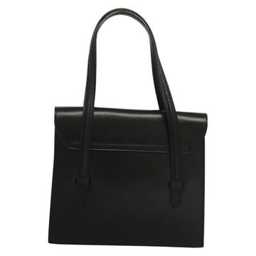 CELINE Hand Bag Leather Black Gold Auth 132690 - 0