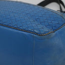 BOTTEGA VENETA INTRECCIATO Tote Bag Leather embossed Blue Auth 132702-10