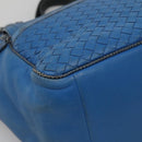 BOTTEGA VENETA INTRECCIATO Tote Bag Leather embossed Blue Auth 132702-11