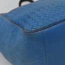 BOTTEGA VENETA INTRECCIATO Tote Bag Leather embossed Blue Auth 132702-13
