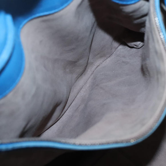 BOTTEGA VENETA INTRECCIATO Tote Bag Leather embossed Blue Auth 132702