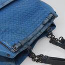 BOTTEGA VENETA INTRECCIATO Tote Bag Leather embossed Blue Auth 132702-6