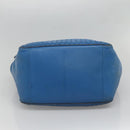 BOTTEGA VENETA INTRECCIATO Tote Bag Leather embossed Blue Auth 132702-9