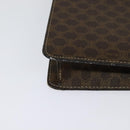 CELINE Macadam Canvas Shoulder Bag PVC Leather Brown Gold Auth 132703-12