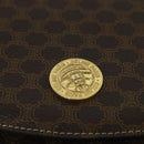 CELINE Macadam Canvas Shoulder Bag PVC Leather Brown Gold Auth 132703-14