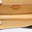 CELINE Macadam Canvas Shoulder Bag PVC Leather Brown Gold Auth 132703-17