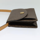 CELINE Macadam Canvas Shoulder Bag PVC Leather Brown Gold Auth 132703-4