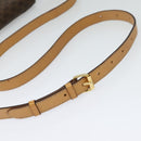 CELINE Macadam Canvas Shoulder Bag PVC Leather Brown Gold Auth 132703-7