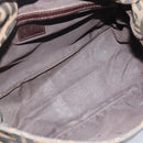 FENDI Zucca Canvas Mamma Baguette Shoulder Bag Black Brown Silver Auth 132708-20
