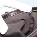 FENDI Zucca Canvas Mamma Baguette Shoulder Bag Black Brown Silver Auth 132708-25