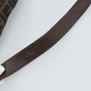 FENDI Zucca Canvas Mamma Baguette Shoulder Bag Black Brown Silver Auth 132708-9