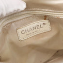 CHANEL Chain Hand Bag Leather White Silver CC Auth 132723-18