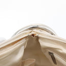 CHANEL Chain Hand Bag Leather White Silver CC Auth 132723-22