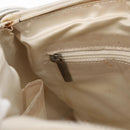 CHANEL Chain Hand Bag Leather White Silver CC Auth 132723-23