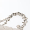 CHANEL Chain Hand Bag Leather White Silver CC Auth 132723-5