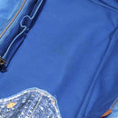 PRADA Canapa GM Hand Bag Canvas Blue Gold Auth 132724-11