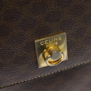 CELINE Macadam Canvas Shoulder Bag PVC Leather Brown Gold Auth 132726-17