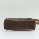 CELINE Macadam Canvas Shoulder Bag PVC Leather Brown Gold Auth 132726-5