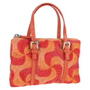 FENDI Hand Bag beads Red Auth 132731V-1